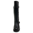 thumbnail image 2 of Unik Women's Premium Leather Tall Motorcycle Boots, 12006-L (Black, 9.5), 2 of 5