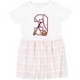thumbnail image 3 of Inktastic Baseball Third Birthday Three Years Old Girls Toddler Dress, 3 of 5