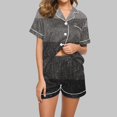 thumbnail image 1 of Qiopertar Liquidation à Moins de 5$ Blouse Décontractée Imprimée Col Rabattu Manches Courtes Mode Short Ensemble Pyjama Grandes Économies de Vacances!, 1 of 5