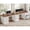 White+Brown, variant on 110.3" Long Two Person Desk with 7 Drawers and Storage Cabinet, Farmhouse Computer Desk for Home Office