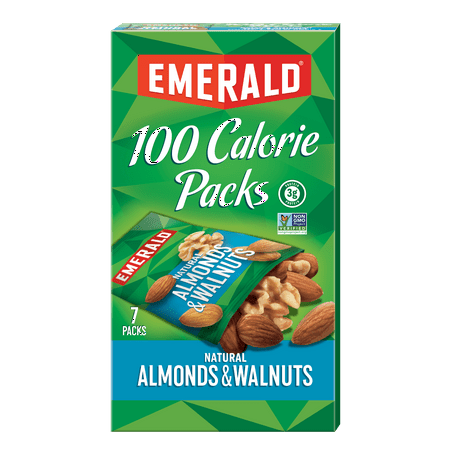 Emerald 100 Calorie Pack Walnuts and Almonds, .56oz Packs, 7/Box