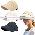 thumbnail image 4 of OJSFQUFP Women's Wide Brim Sun Visor Hat UPF Sun Baseball Hat with Adjustable Ponytail for Hiking Fishing Running, 4 of 5