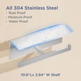 thumbnail image 5 of TVOFEK Wall Mounted Toilet Paper Holder with Shelf, Brushed Nickel Stainless Steel Double Tissue Roll Holder Fits Mega Rolls for Bathroom Kitchen RV, 5 of 15