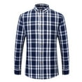 thumbnail image 2 of PEASKJP Men's Dress Shirts Casual Button Down Shirt Long Sleeve Shirts (Navy,41), 2 of 4