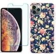 thumbnail image 1 of For Apple iPhone 11 Pro Case , Slim-Fit TPU Protective Phone Case with Tempered Glass Screen Protector, by OneToughShield ® - Floral Garden, 1 of 3