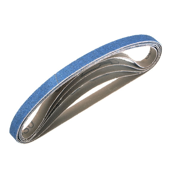 1/2" x 18" Sanding Belt 80 Grit Zirconia Sand Belts 10pcs
