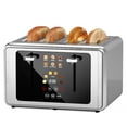 thumbnail image 1 of Whall 4-Slice Smart Toaster with Touchscreen & Extra-Wide Slots, Dual Independent Control, 6 Browning Levels & 6 Bread Types, Memory Function,Countdo, 1 of 7