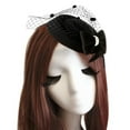 thumbnail image 7 of Walbest Veil Fascinator for Women Vintage Mesh Bowknot Hairpin Tea Party Wedding Funeral Birdcage Veil, 7 of 7