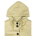 thumbnail image 6 of Gvmfive Women Windbreaker Jacket Buttons Hooded Outdoor Outwear Coat, 6 of 8