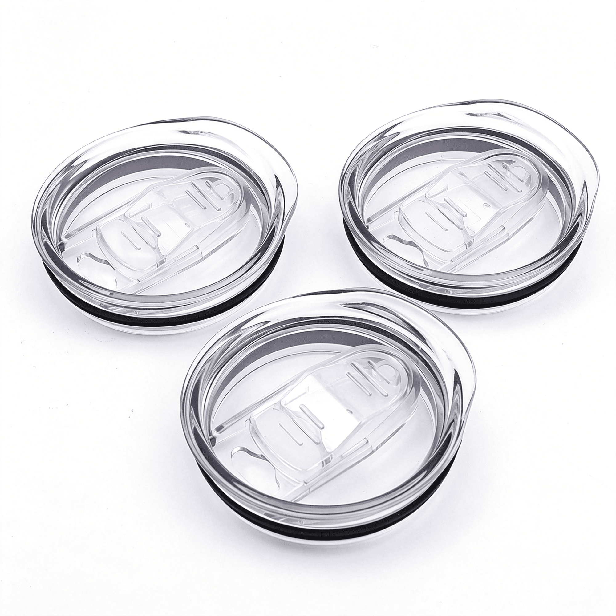 ACDANC 3 Pack 20oz Skinny Tumbler Replacement Lids, 2.75in Spill Proof Splash Resistant Silicone Sliding Covers