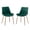 Green, variant on Roundhill Furniture Aufurr Modern Velvet Dining Chairs - Set of 2 - Blue