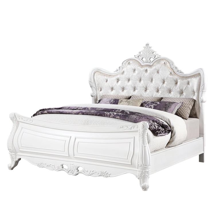 Opulence Traditional Style Queen 4PC Bedroom Set Made With Wood in