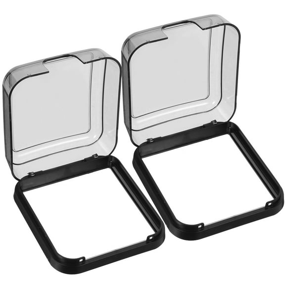 Clispeed 2Pcs Water Resist Grey Outlet Cover Adhesive Socket Protector for Home Indoor and Outdoor Use