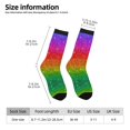 thumbnail image 5 of Yiaed Rainbow Glitter Print Great elasticity Crew Socks Sports socks for Men and Women, 5 of 5