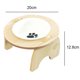 thumbnail image 2 of Cuenco de comida para animales con soporte, cachorro que alimenta el acero inoxidable y agua determinados de madera antideslizantes de 2 piezas, 2 of 5