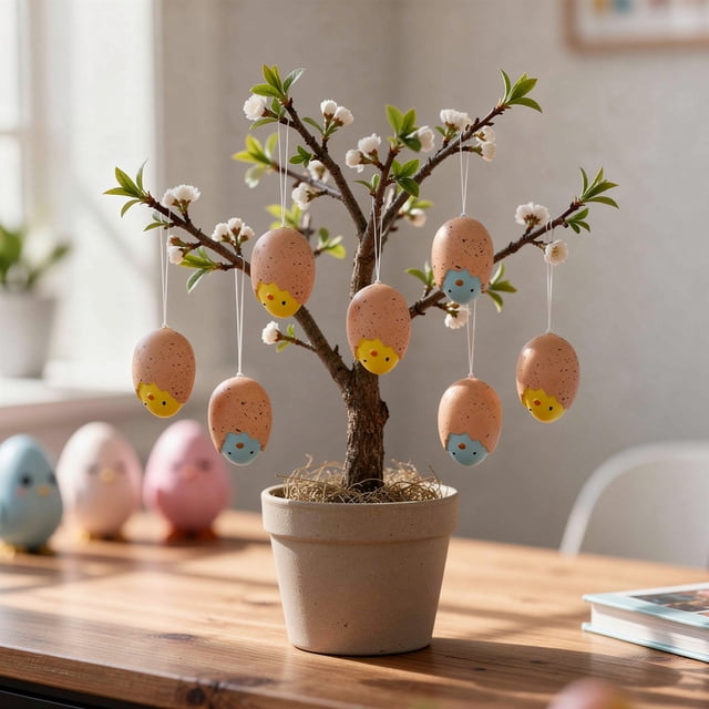 Decoraciones de Pascua, adornos de Pascua, regalos de Pascua, 6 piezas de huevos de Pascua colgantes, decoración creativa, huevos rotos, huevos de Pascua, decoraciones de Pascua, arreglo de escena, co