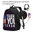 thumbnail image 2 of Xecao Veterans Day2 for Travel Laptop Backpack, USB-Charging-Enabled, Spacious Business Backpack for Men and Women,College School Computer Bag, 2 of 7