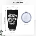 thumbnail image 2 of Brother Tumbler 20 oz with Lid, Gifts for Brother from Sisters, Brothers, Stainless Steel Insulated Travel Coffee Mug Congratulation Christmas Birthday Gifts for Men, 2 of 6