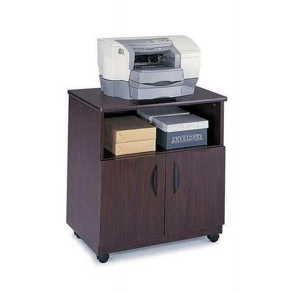 Safco  Mobile Machine Stand in Mahogany