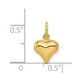 thumbnail image 3 of 14k Yellow Gold Mini Puffed Heart Charm, 3 of 4