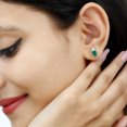thumbnail image 6 of 4X6 mm Octagon Cut Solitaire Stud Earrings for Women (1.50 CT, AAA Quality, Rosec Jewels), 14K White Gold, 6 of 8