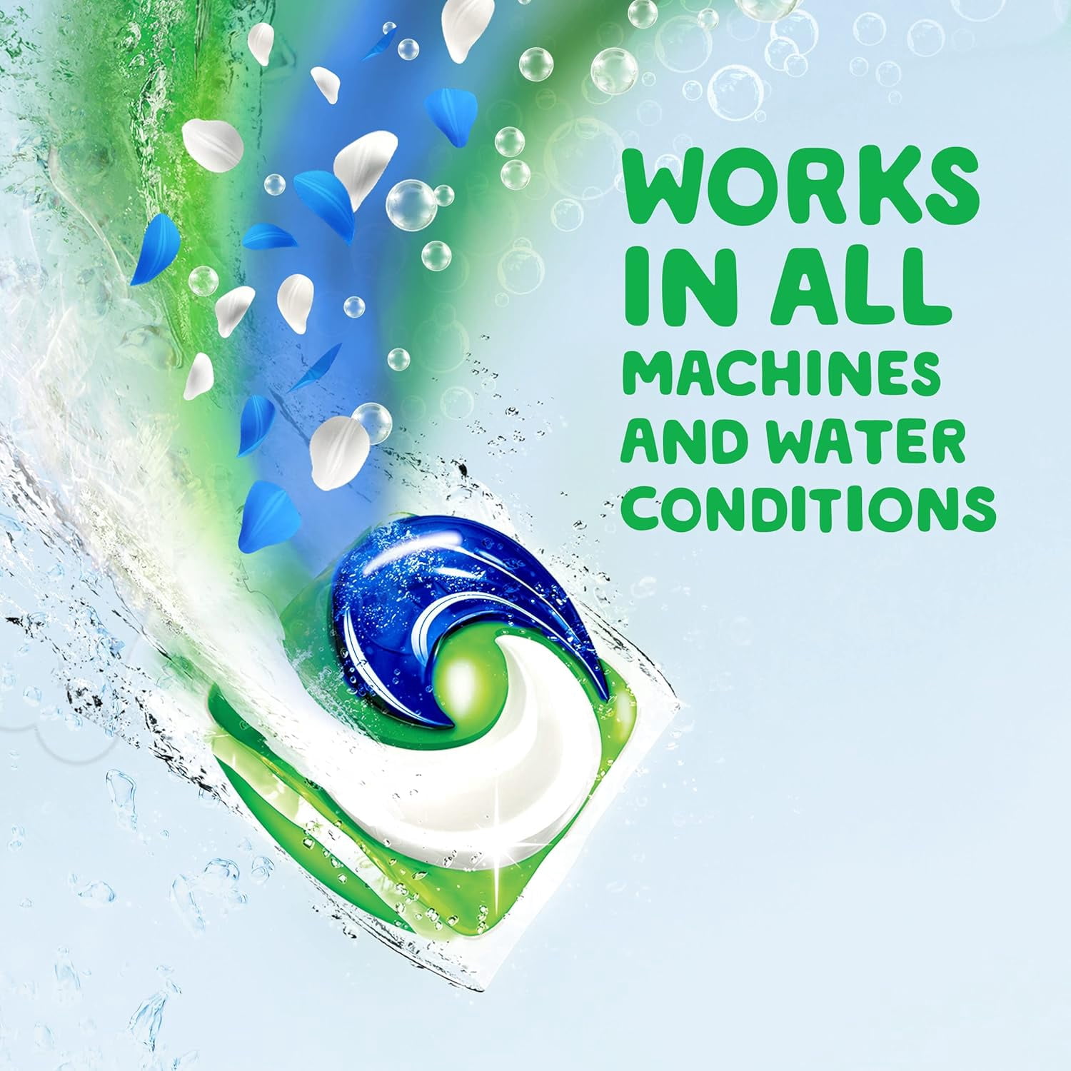 flings Ultra Oxi Laundry Detergent Pacs, 112 Count, Waterfall Delight Scent, 3-in-1, HE Compatible