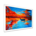 thumbnail image 2 of Boats During Warm Sunset Resting On The Water VI 32 in x 16 in Framed Painting Canvas Art Print, by Designart, 2 of 4