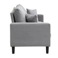 thumbnail image 4 of Jopath 74" High Resilience 3-Seater Sofa, Comfy Upholstered Couch With Wooden Frame 2 Pillows Modern Design For Living Room, Bedroom, Apartment Dark Gray, 4 of 10