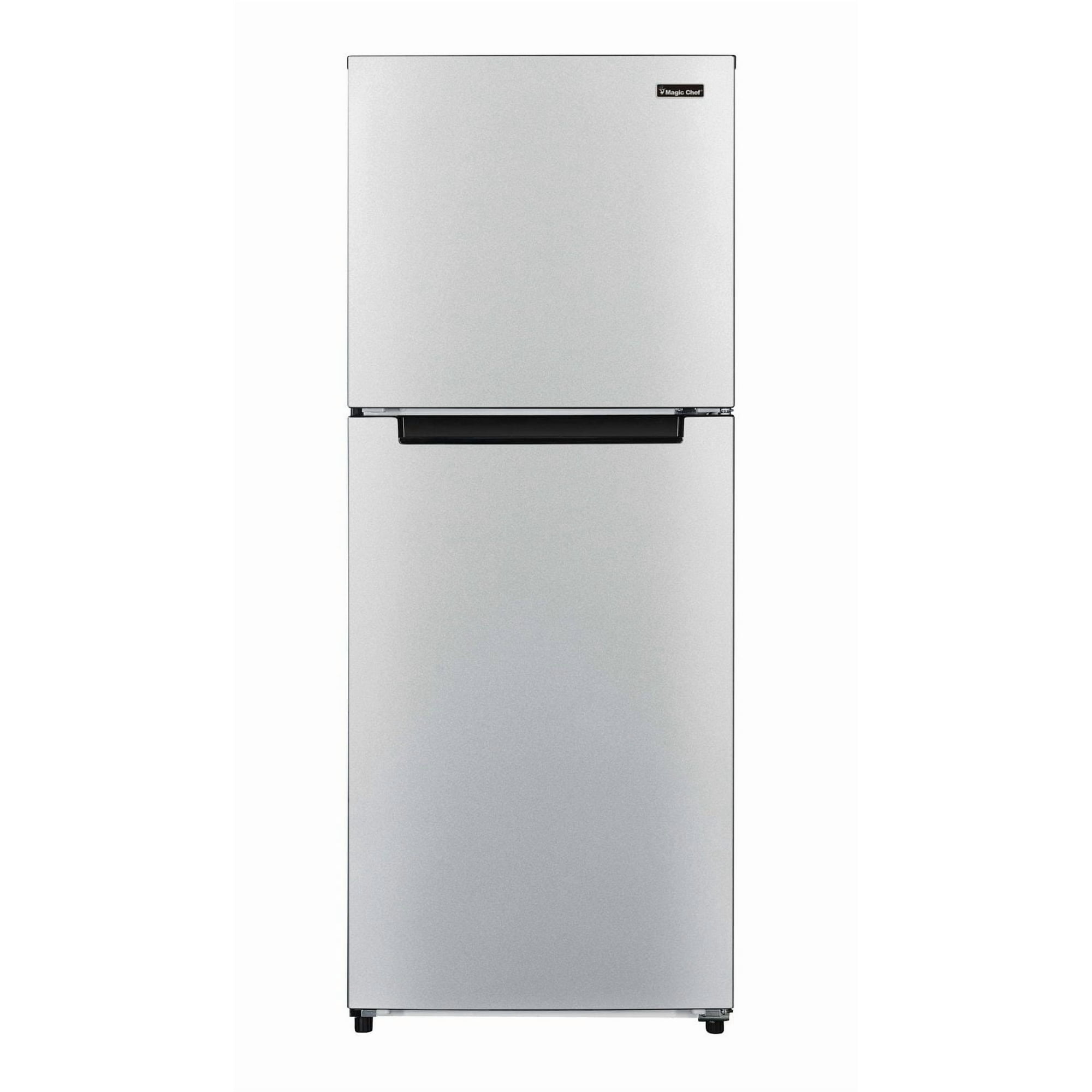 Magic Chef 10.1 Cu. Ft. Refrigerator with Top Freezer, Platinum