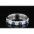 thumbnail image 2 of Silver & Stone Jewels Blue cz Round Wedding Women's Eternity Ring In 14K White Gold Plated, 2 of 5