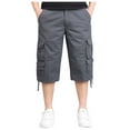 thumbnail image 2 of Conairie Men Cargo Shorts Casual Capri Stretch Work Shorts Lightweight Summer Hiking Shorts with Multi Pockets Grey 29, 2 of 9