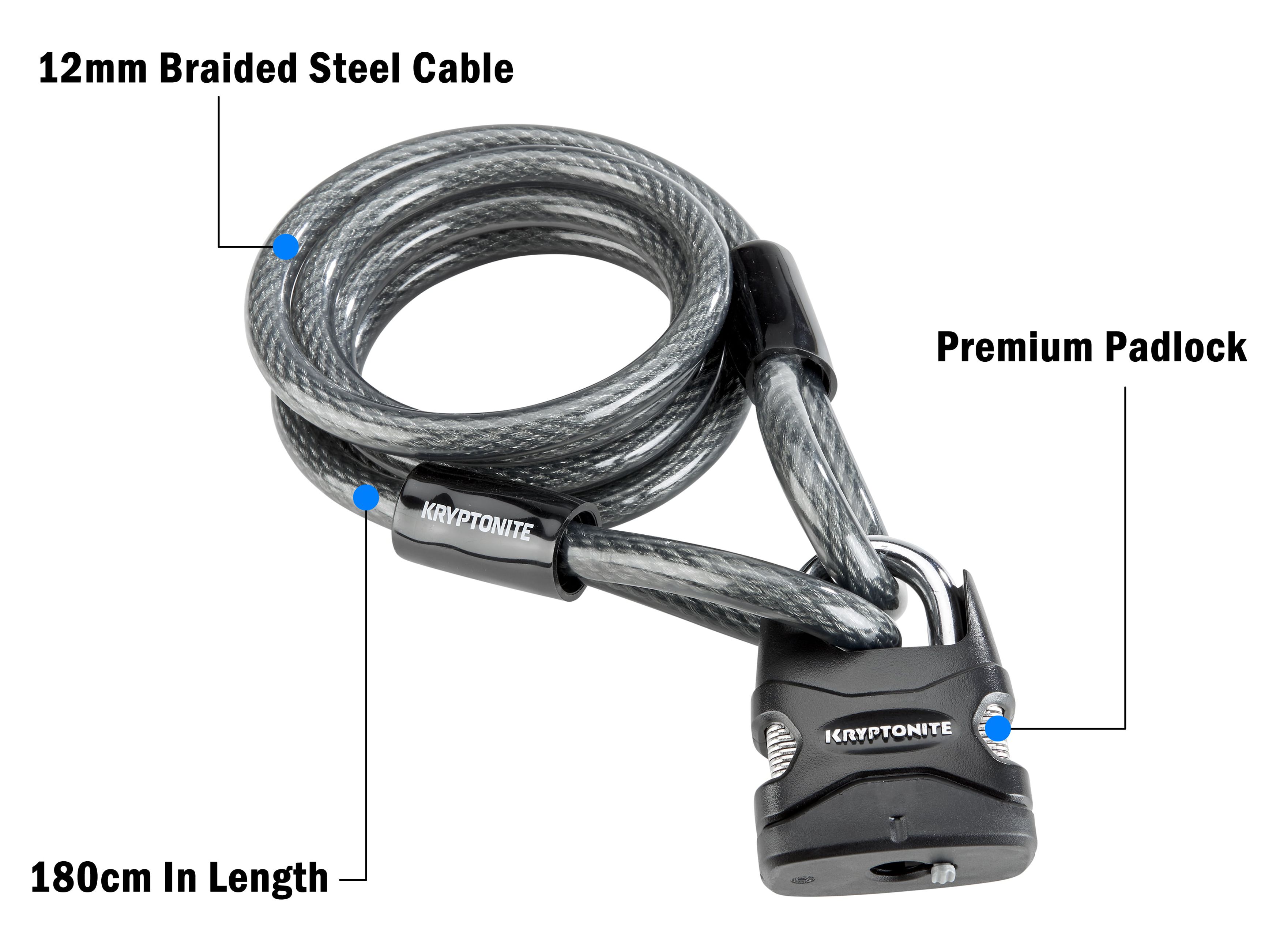 Kryptonite Double Loop Cable & Padlock photo 3