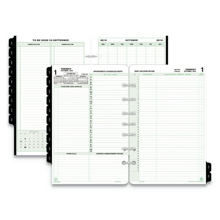 Monticello Dated Daily Calendar Refill - Day-Timer Reference Dated Two-Page-per-Day Organizer Refill, 5 1/2 x 8 1/2, 2019 -DTM92800