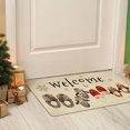 thumbnail image 4 of Merry Christmas Door Mat Outdoor for Front Door,Holiday Watercolor Slippers Holiday Welcome Doormat,Winter Xmas Floor Rugs for Indoor Porch Entrance Farmhouse Decor 30" x 17", 4 of 6