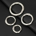 thumbnail image 2 of 20Pcs Trigger Spring O Rings Round,Metal Keychain Ring Round Carabiner Clips for Keyrings Buckle, Bags, Purses, 2 of 5