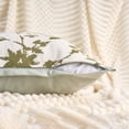 thumbnail image 3 of Unique Bargains Set of 2 Chenille Leaves Jacquard Throw Pillow Covers Green, 3 of 7