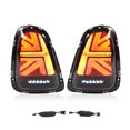 thumbnail image 2 of Dynamic Tail Light Assembly, JCW Union Jack Full LED Lights Rear Running Smoke Lens Replacement For Cooper R56 R57 R58 R59 2007-2015 LampSmoke, 2 of 8