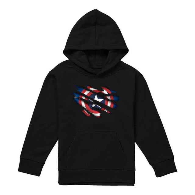 Captain America Chandail à Capuchon à Capuche pour Garçons/filles