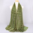 thumbnail image 1 of Foulard Légère Rayée Argentée Châle Tissu Doux pour la Mode Quotidienne, 1 of 10