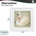 thumbnail image 4 of Stupell Industries Traditional Vintage Leaves Swan White Framed Print Under Glass, 13 x 13, by Grotto Studios, 4 of 8
