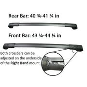 BrightLines Cross Bar Roof Rack Replacement for 2013 - 2017 Sabaru Crosstrek and 2012-2016 Impreza, Set of 2pcs, Black Aluminum Roof Top Crossbars