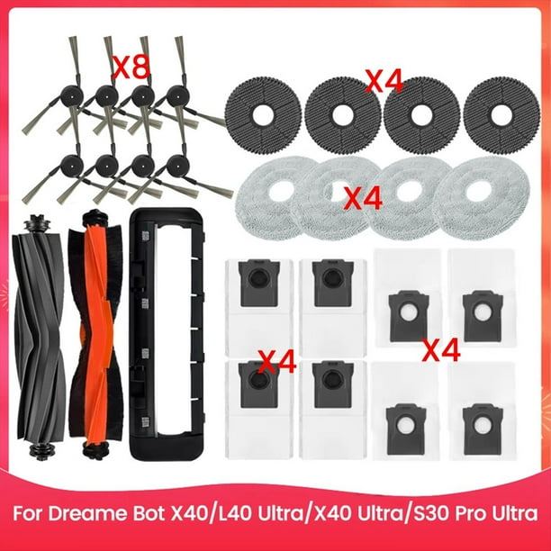 Juego de 27 Bolsas y Filtros para Aspiradora para Bot X40 L40 Ultra X40 Ultra S30 Pro Ultra, Piezas de Repuesto para Aspiradora