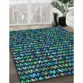 thumbnail image 3 of Ahgly Company Machine Washable Indoor Rectangle Transitional Deep-Sea Blue Area Rugs, 5' x 7', 3 of 7