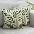thumbnail image 3 of COMIO Outdoor Pillow Covers Waterproof Fabric Green Botanical Plant Leaves Throw Pillow Covers Leaf Pillowcases for Patio Furniture Living Room, 3 of 5