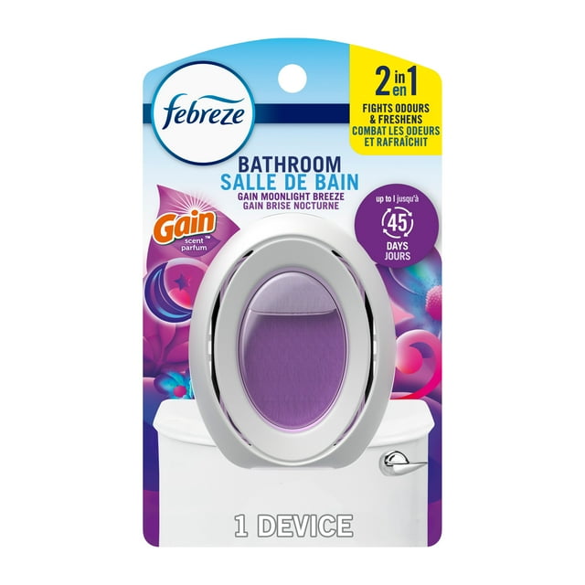 Febreze Bathroom Air Freshener, Odor-Fighting, Gain Moonlight Breeze Scent 1ct