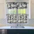 thumbnail image 3 of Vintage Floral Farmhouse Curtains 24 Inch - 3 Panel Boho Country Set with Rustic Wildflowers, Rod Pocket Window, 3 of 6