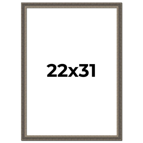 22x31 Frame Silver Real Wood Picture Frame Width 1.25 Inches | Interior Frame Depth 0.5 Inches |
