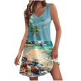 thumbnail image 1 of Baikeli Robe Pas Chère Femme Été Confort Mode Imprimé Poche Sans Manches Col en V Robe Robes d'Été pour Femmes 2024, 1 of 6