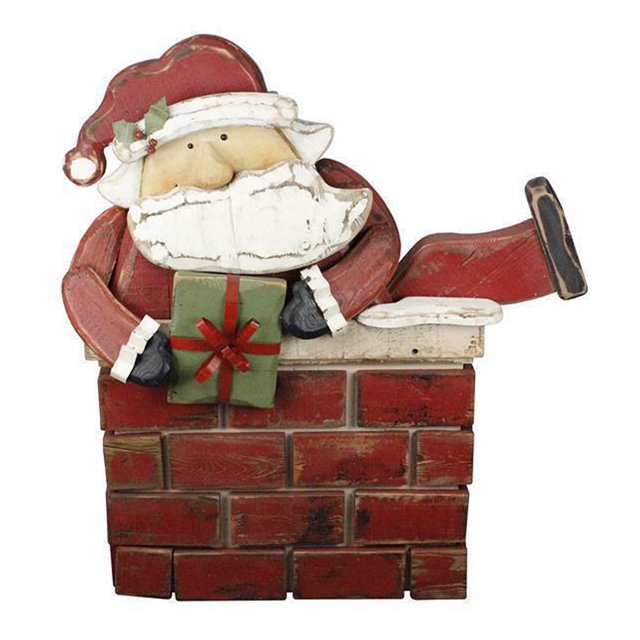 Colgante De Resina De Papá Noel De Navidad Adornos Navideños Decoraciones De Árboles Papá Noel En Chimenea Decoraciones Colgantes Para Vacaciones De Navidad Advancent HA038086-00