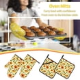 thumbnail image 5 of Pofeuu Sunflowers And Butterflies Print Oven Mitts and Pot Holders 4 pcs Set,High Heat Resistant 500 Degree Extra Thicken Long Kitchen Cotton Oven Glove for Cooking, 5 of 6